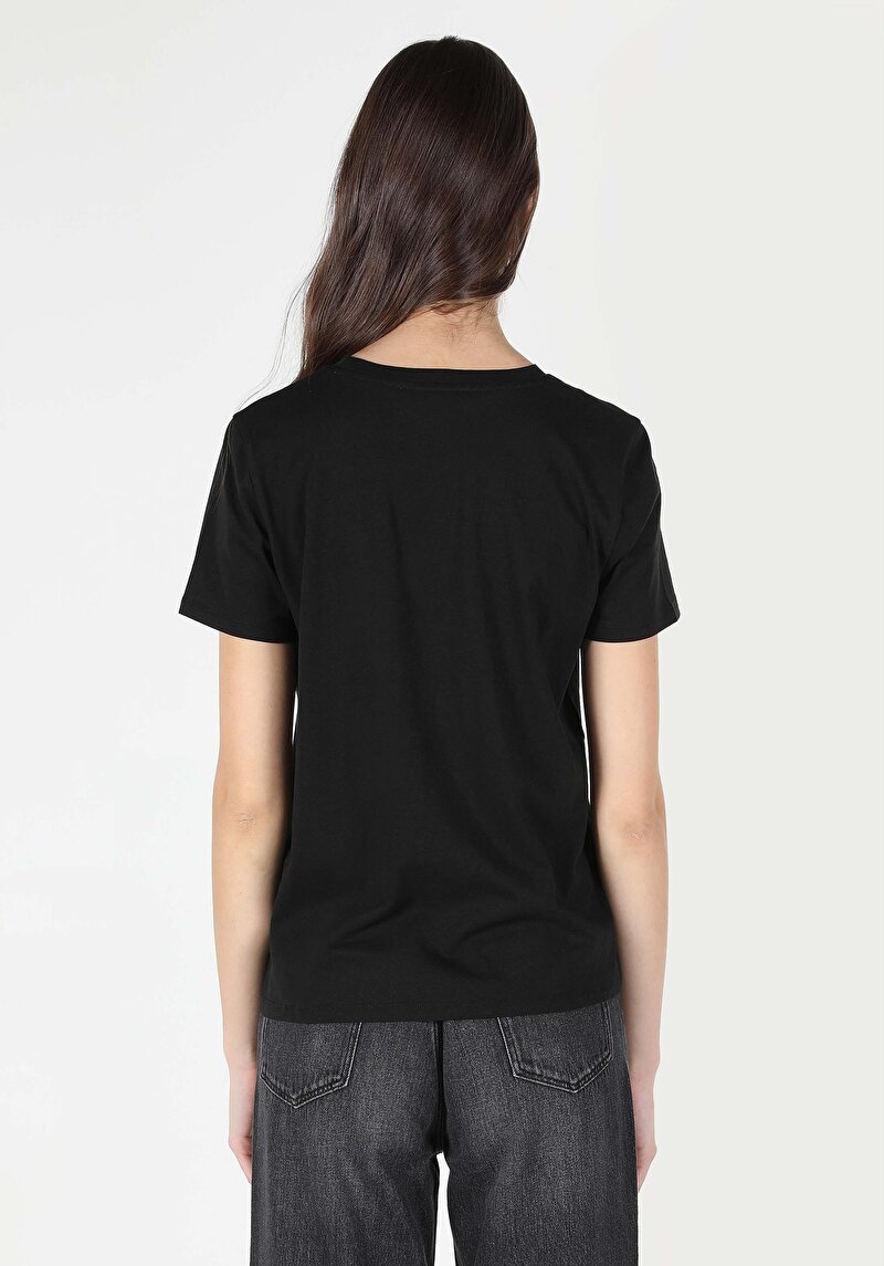 Показати інформацію про Футболка З Коротким Рукавом Жіноча Чорна  Cl1063427