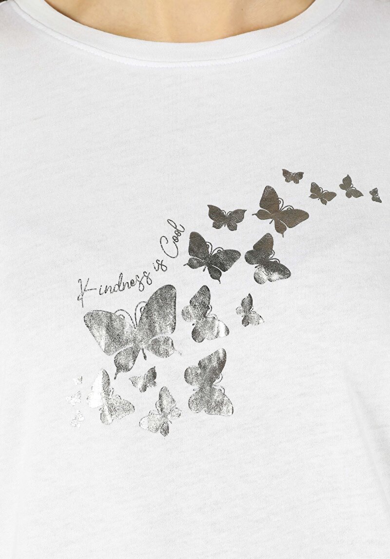 Показати інформацію про Футболка З Коротким Рукавом Жіноча Біла  Cl1063428