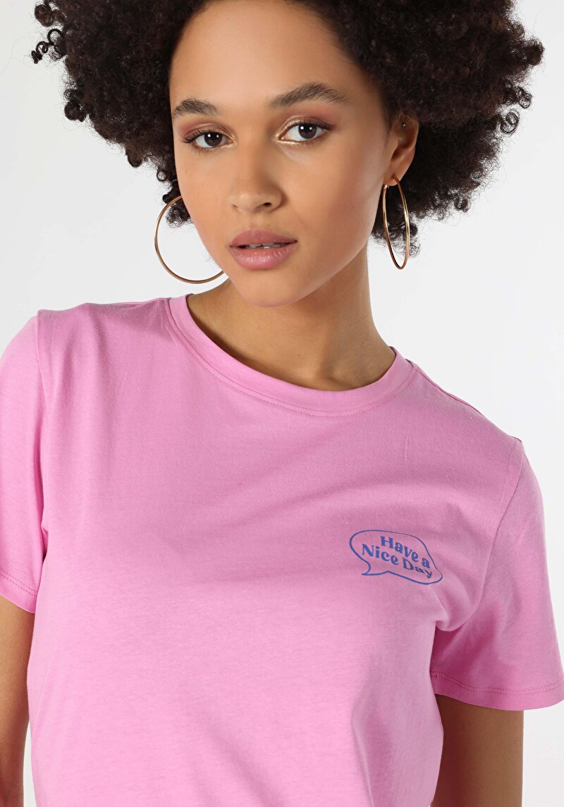 Показати інформацію про Футболка З Коротким Рукавом Жіноча Рожева  Cl1063432