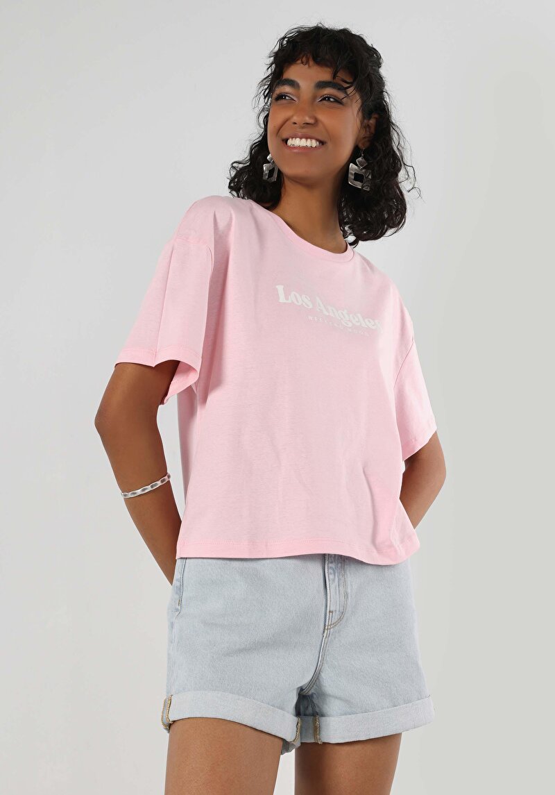 Зображення Футболка З Коротким Рукавом Жіноча Рожева  Cl1063433