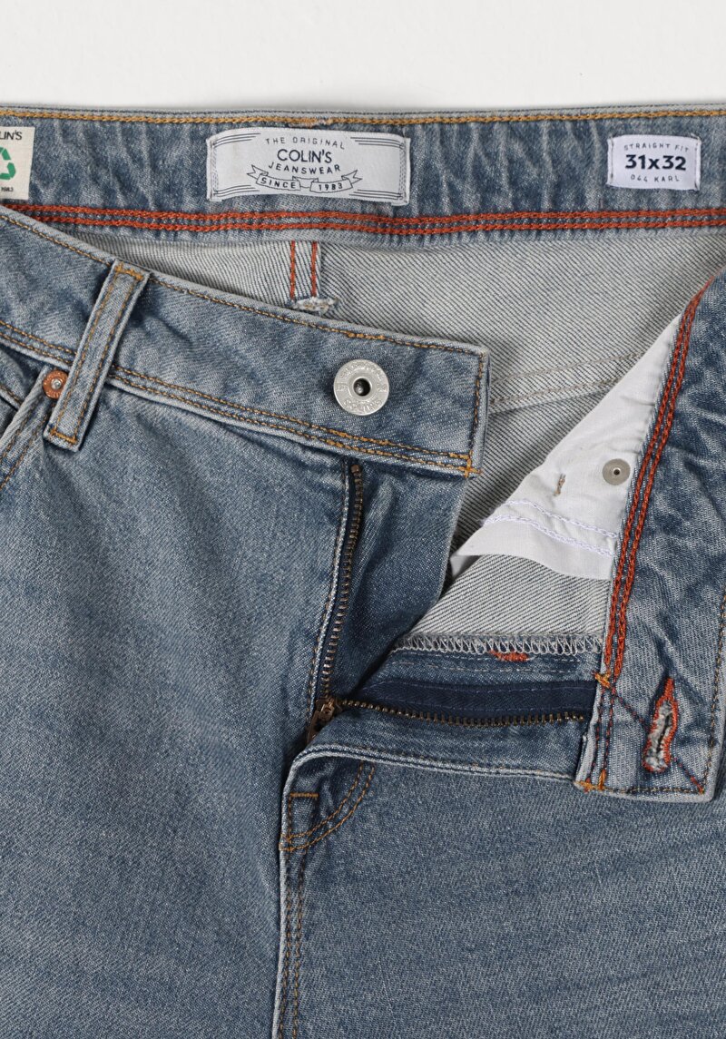 Показати інформацію про 044 Karl Джинси Чоловічі Блакитні Прямого Крою Cl1063500