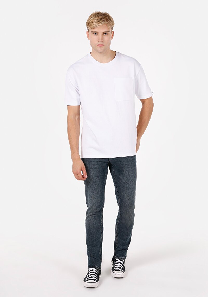 Зображення 044 Karl Джинси Чоловічі Блакитні Прямого Крою Cl1071283