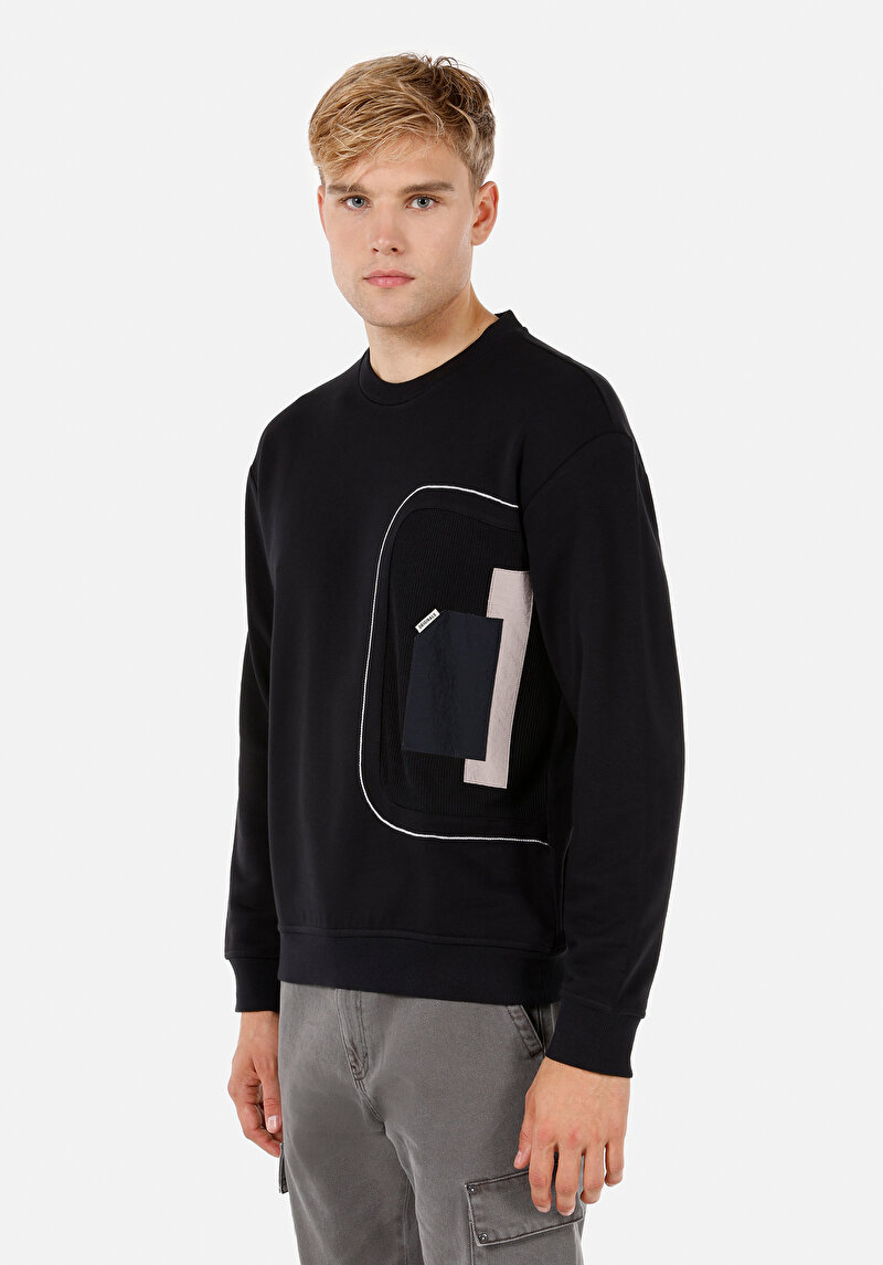 Зображення Футболка З Довгим Рукавом Чоловіча Чорна  Cl1071351