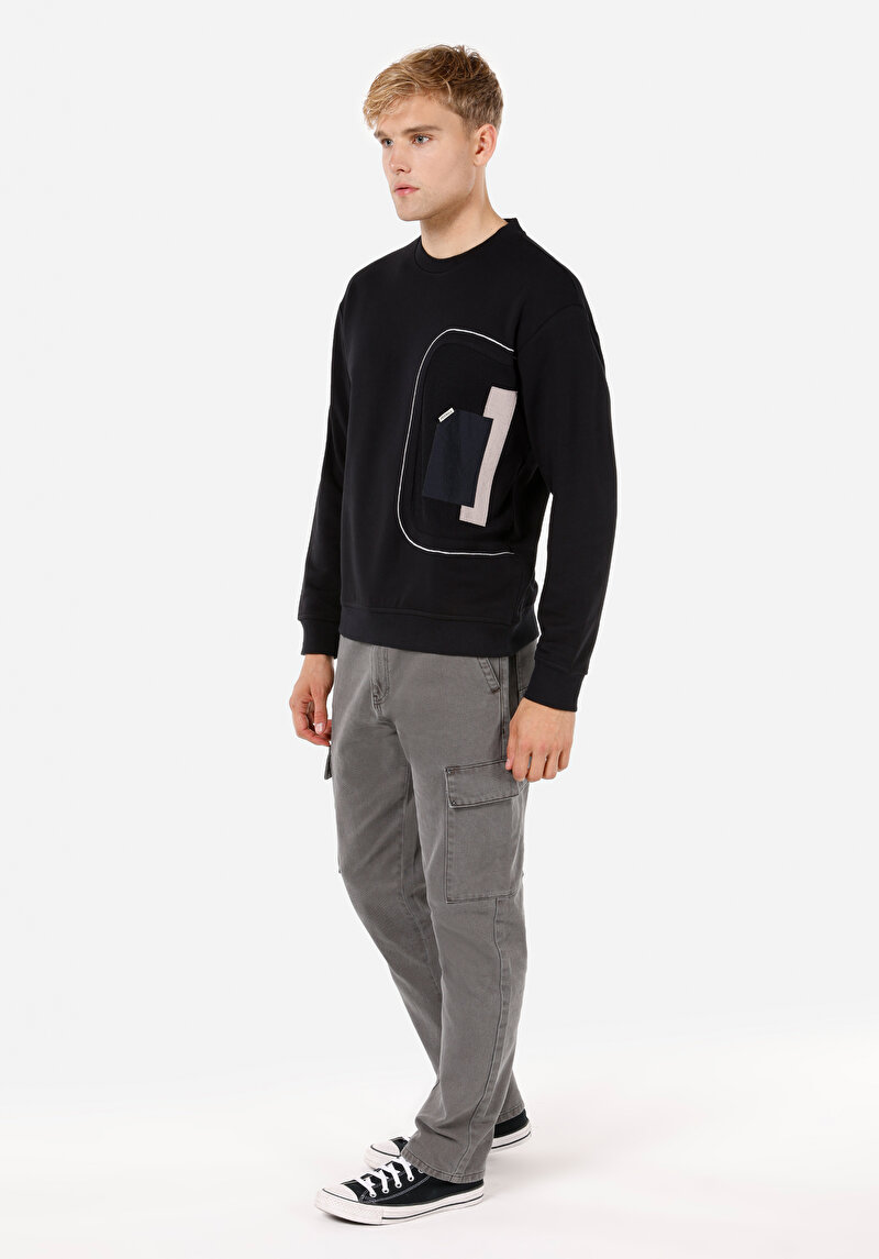 Показати інформацію про Футболка З Довгим Рукавом Чоловіча Чорна  Cl1071351