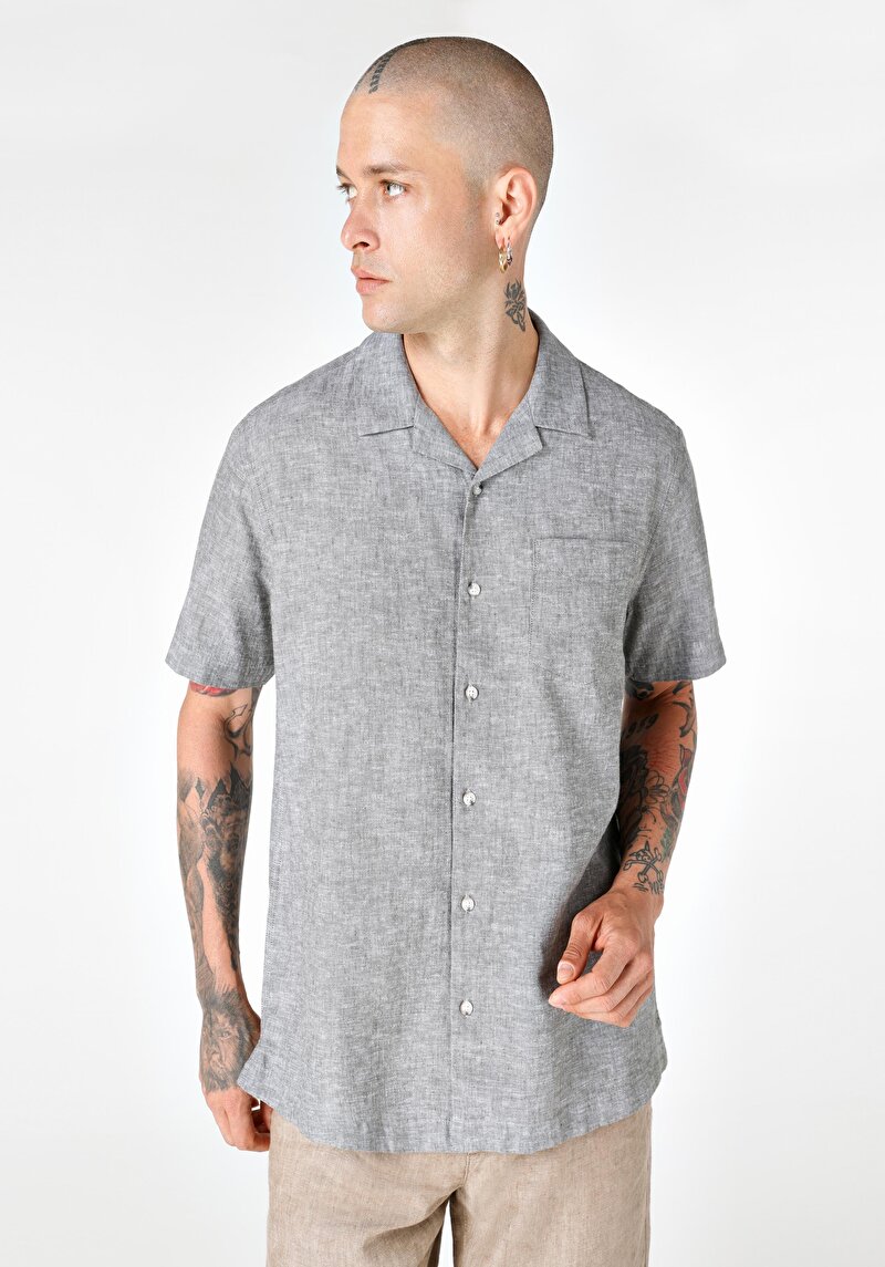 Зображення Сорочка З Коротким Рукавом Чоловіча Зелена  Cl1063689