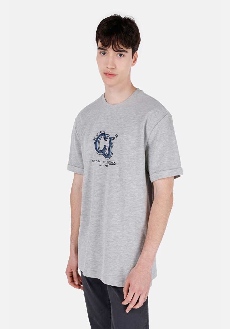 Зображення Футболка З Коротким Рукавом Чоловіча Сіра  Cl1071732