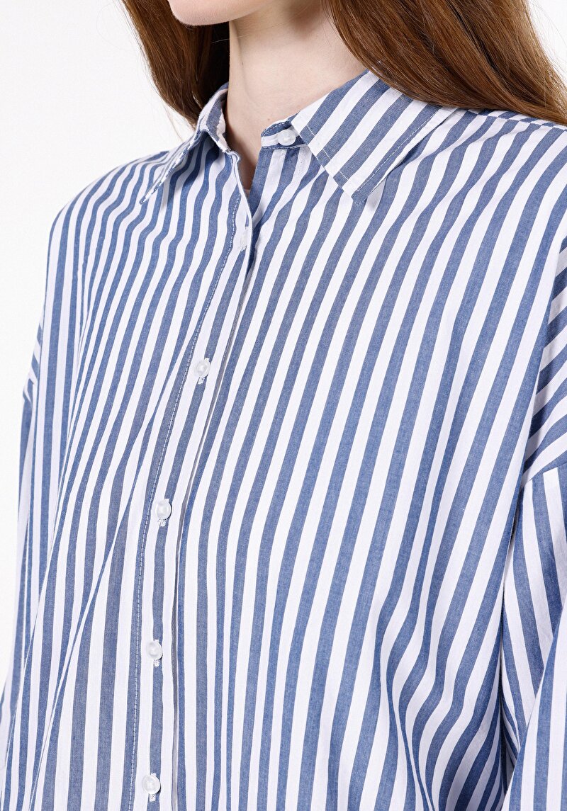 Зображення Сорочка З Довгим Рукавом Жіноча Блакитна Cl1071966