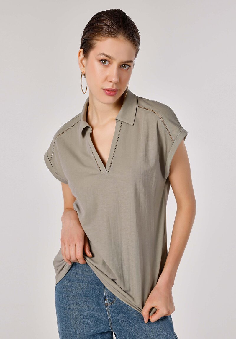 Зображення Футболка З Коротким Рукавом Жіноча Зелена  Cl1063803