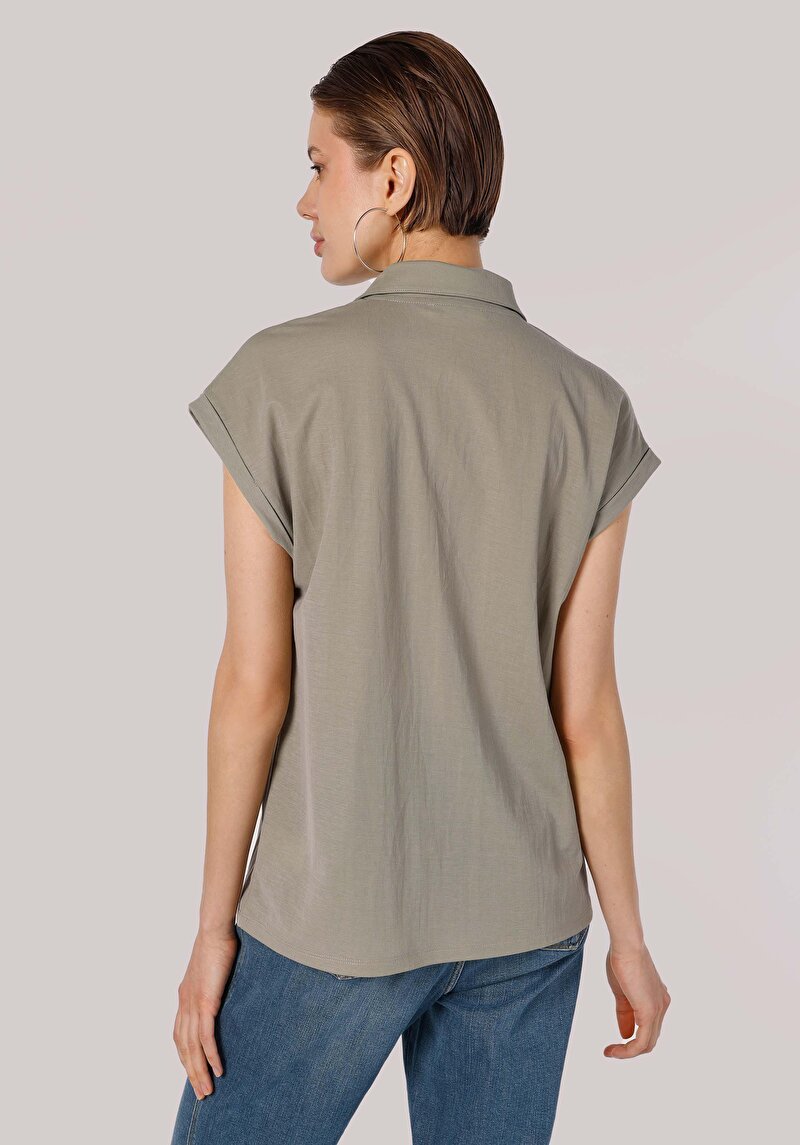 Показати інформацію про Футболка З Коротким Рукавом Жіноча Зелена  Cl1063803