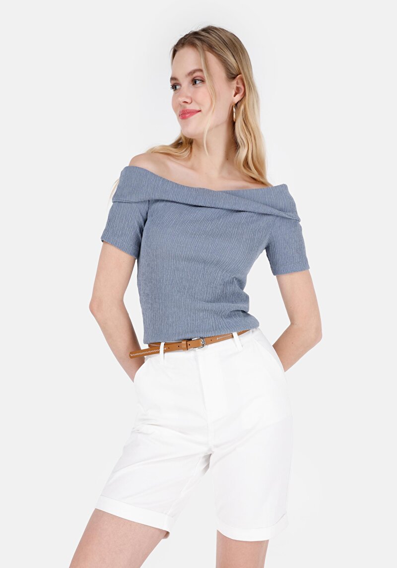 Зображення Футболка З Коротким Рукавом Жіноча Блакитна  Cl1071980