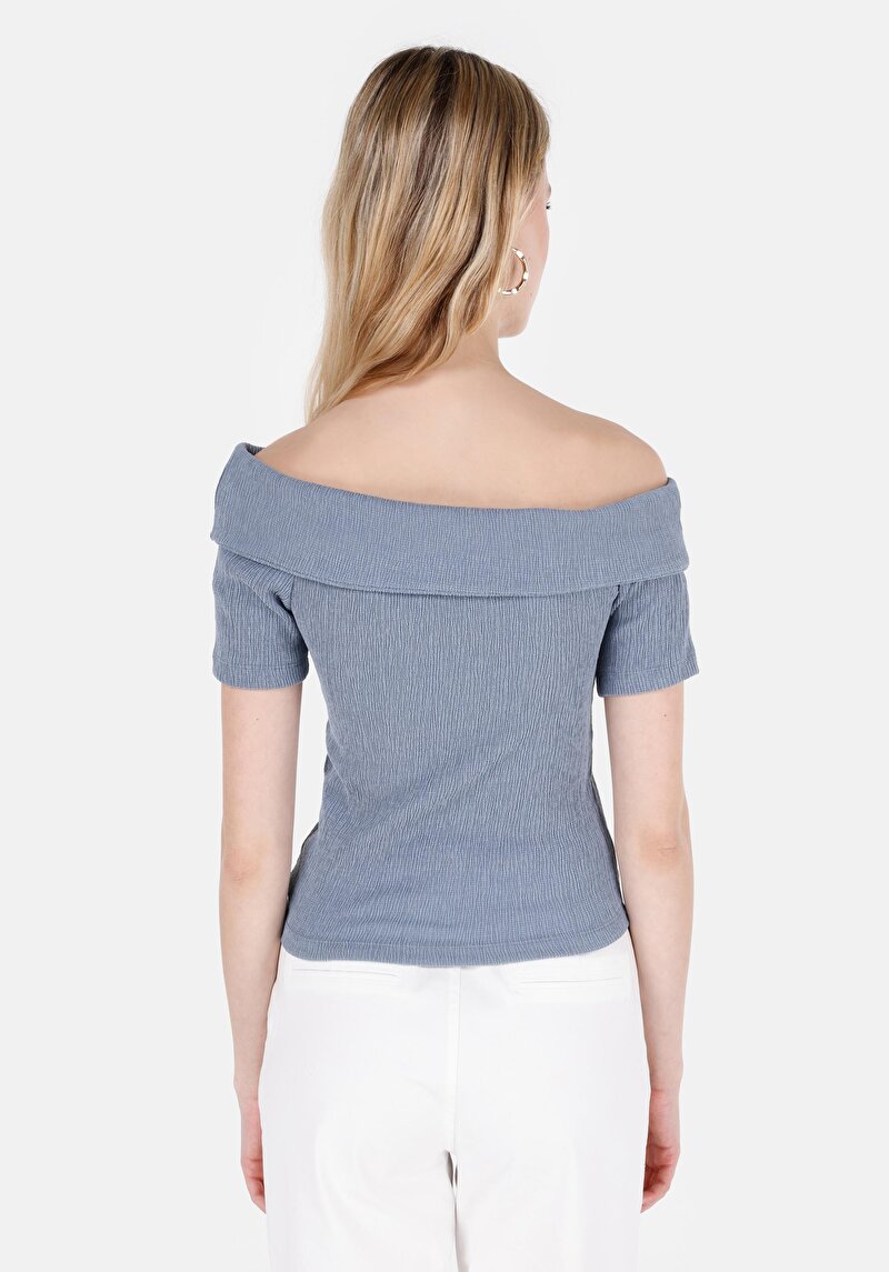 Показати інформацію про Футболка З Коротким Рукавом Жіноча Блакитна  Cl1071980