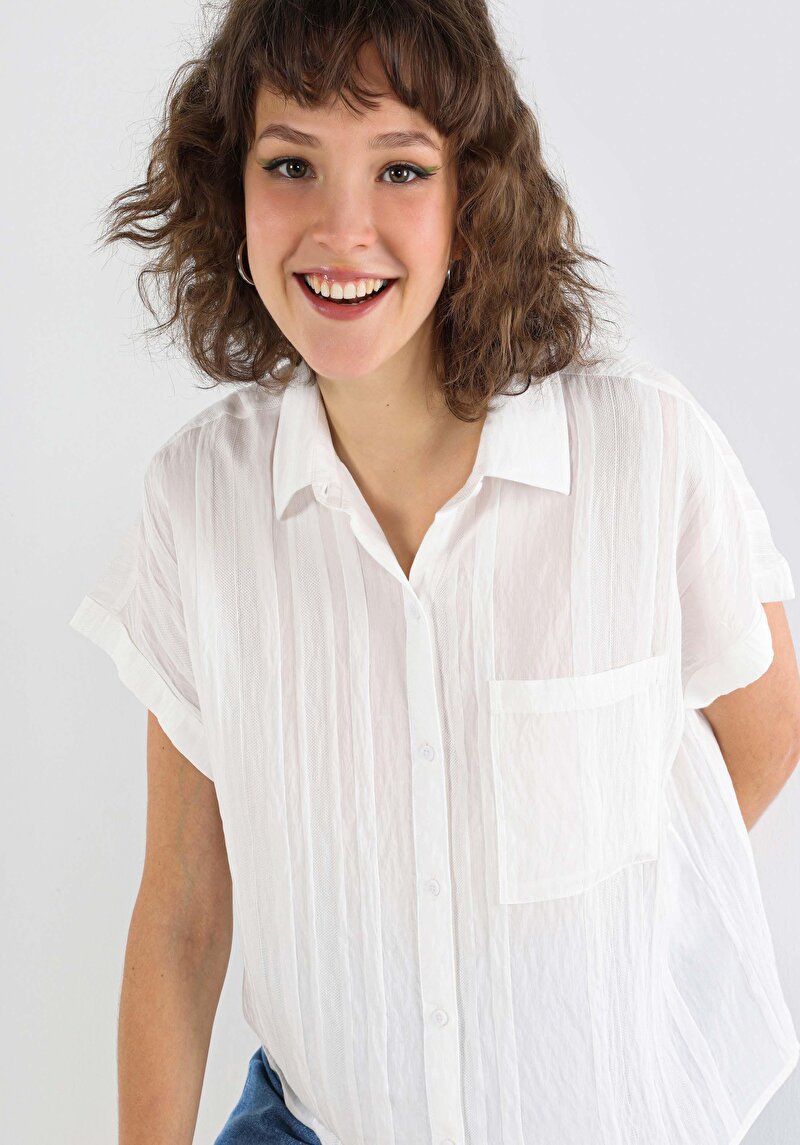 Зображення Сорочка З Коротким Рукавом Жіноча Біла Cl1063869