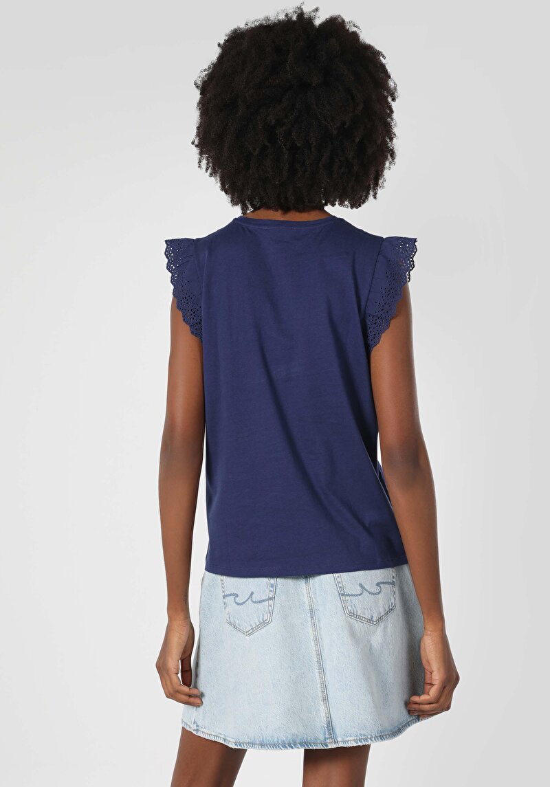 Показати інформацію про Футболка З Коротким Рукавом Жіноча Синя  Cl1063980