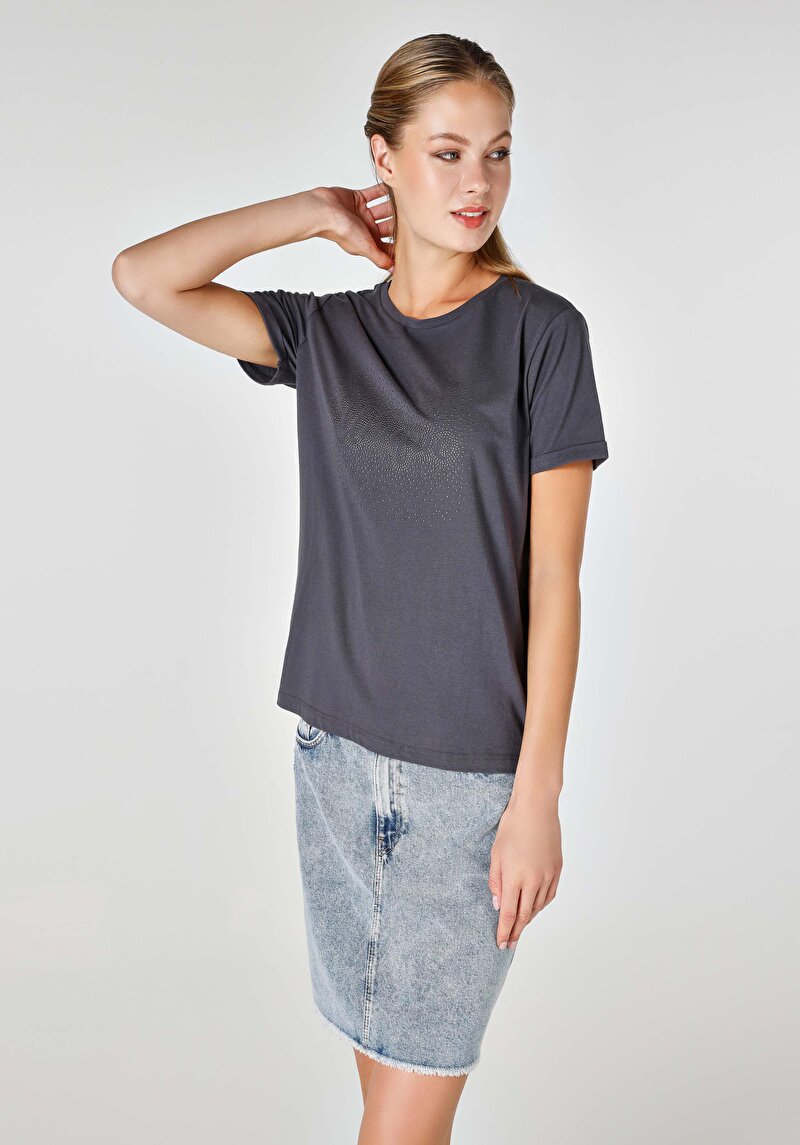 Зображення Футболка З Коротким Рукавом Жіноча Сіра  Cl1064002