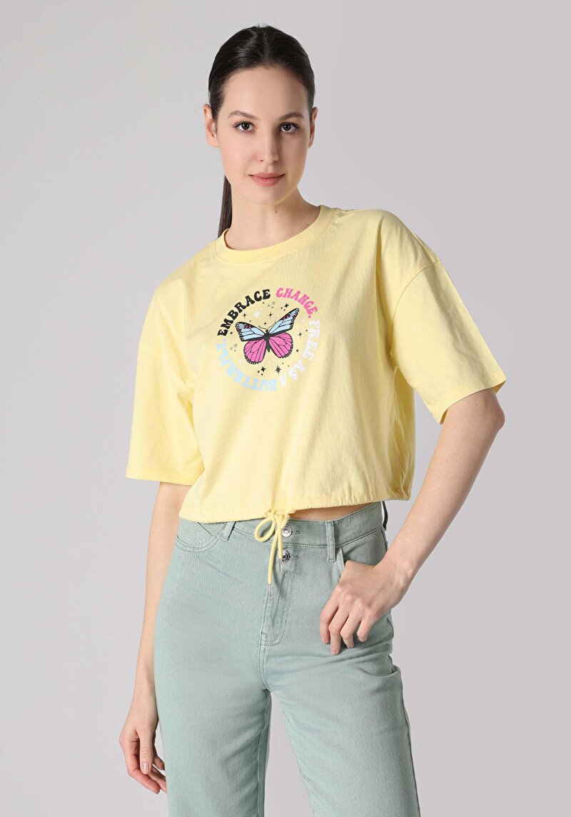 Зображення Футболка З Коротким Рукавом Жіноча Жовта  Cl1064007