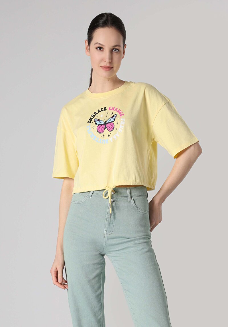 Показати інформацію про Футболка З Коротким Рукавом Жіноча Жовта  Cl1064007