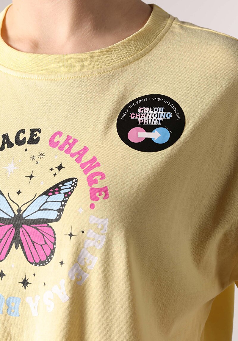 Показати інформацію про Футболка З Коротким Рукавом Жіноча Жовта  Cl1064007