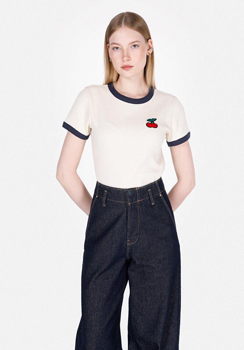 Зображення Футболка З Коротким Рукавом Жіноча Бежева  Cl1073164