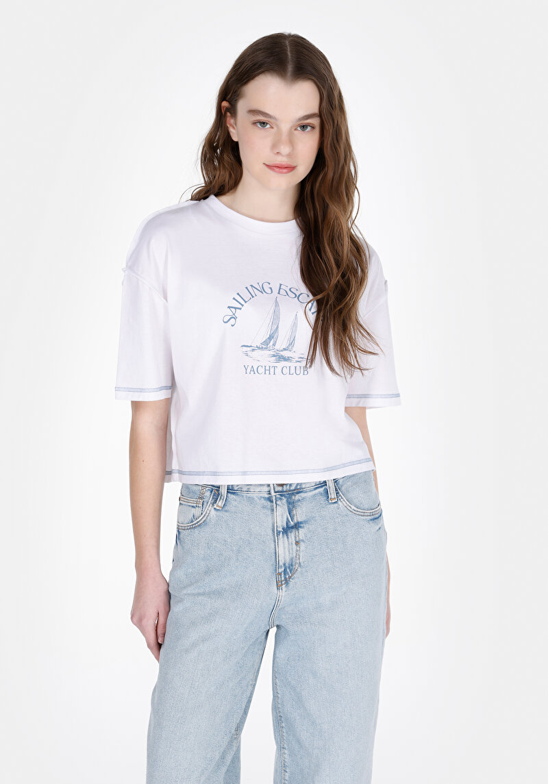 Зображення Футболка З Коротким Рукавом Жіноча Біла  Cl1073168