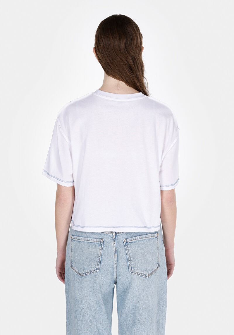 Показати інформацію про Футболка З Коротким Рукавом Жіноча Біла  Cl1073168