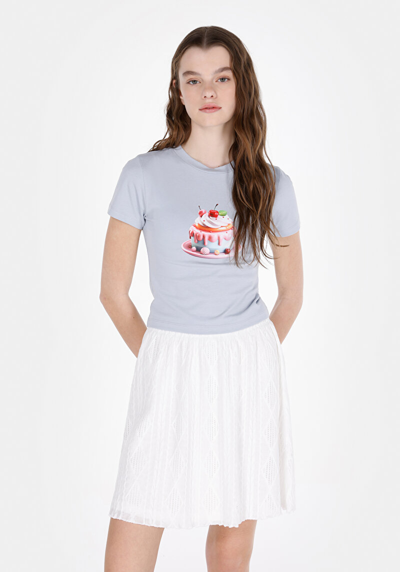 Зображення Футболка З Коротким Рукавом Жіноча Блакитна  Cl1073175