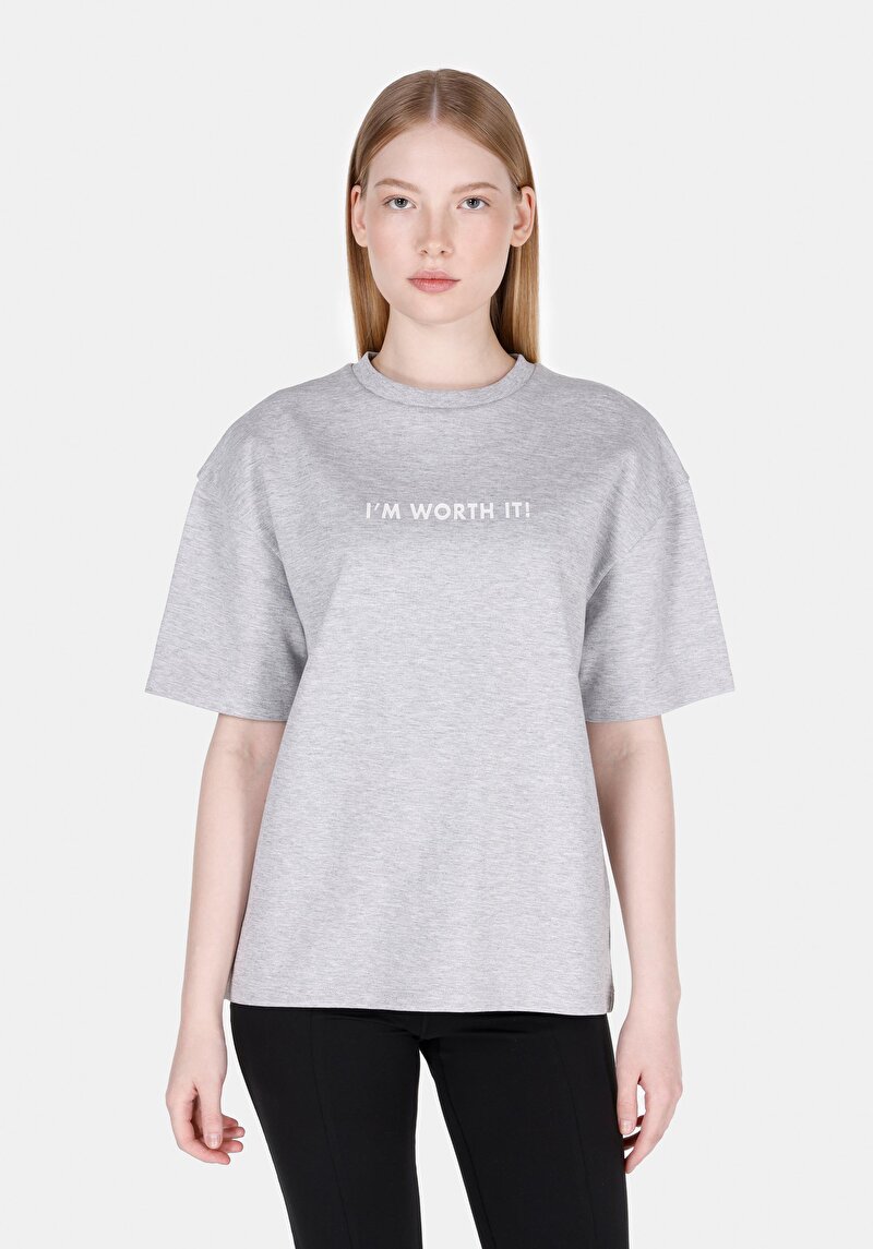 Зображення Футболка З Коротким Рукавом Жіноча Сіра  Cl1073282