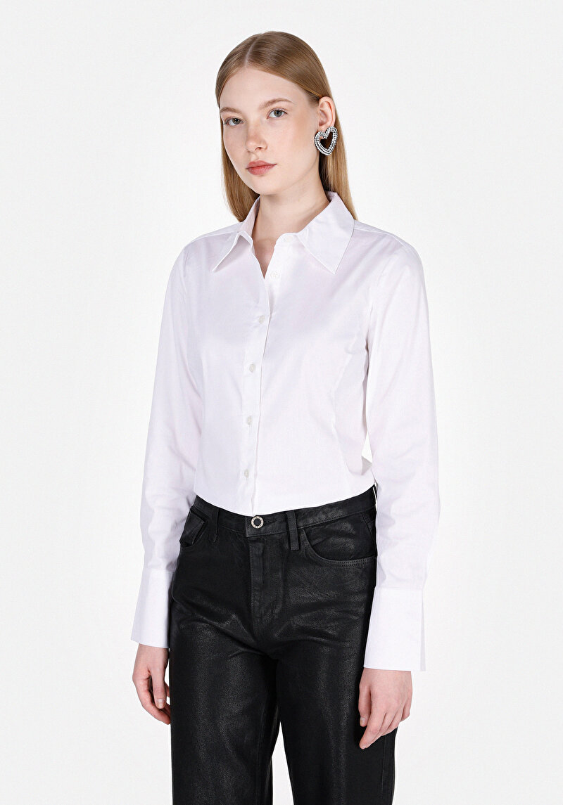 Зображення Сорочка З Довгим Рукавом Жіноча Біла Cl1073416