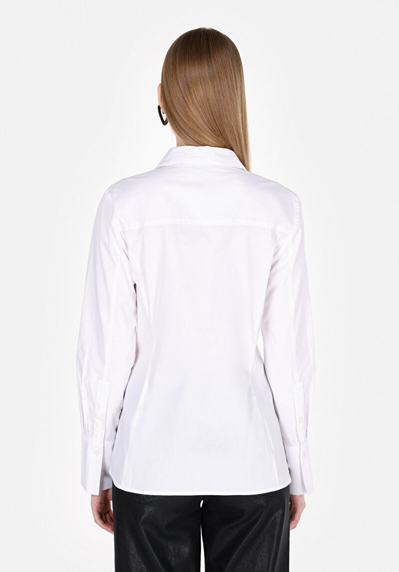 Показати інформацію про Сорочка З Довгим Рукавом Жіноча Біла  Cl1073416