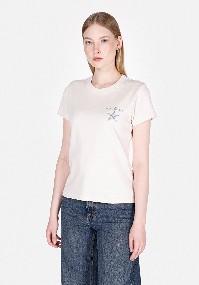 Зображення Футболка З Коротким Рукавом Жіноча Біла  Cl1073532