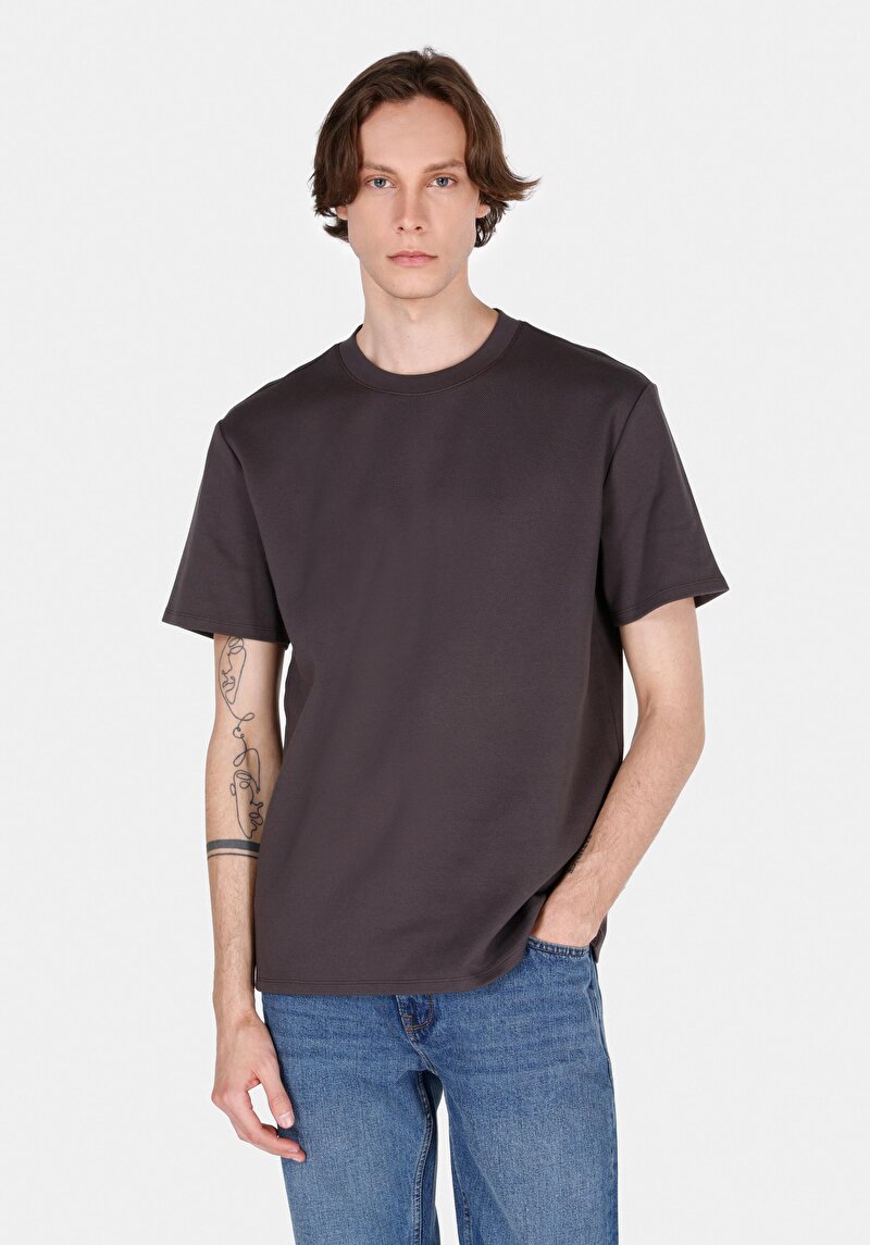 Зображення Футболка З Коротким Рукавом Чоловіча Коричнева  Cl1073689