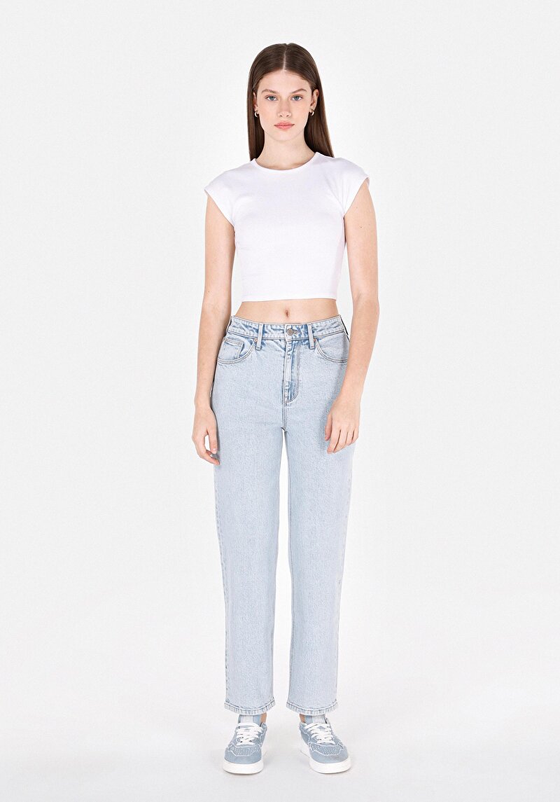 Зображення 884 Lauren Джинси Жіночі Блакитні Прямого Крою Cl1073820