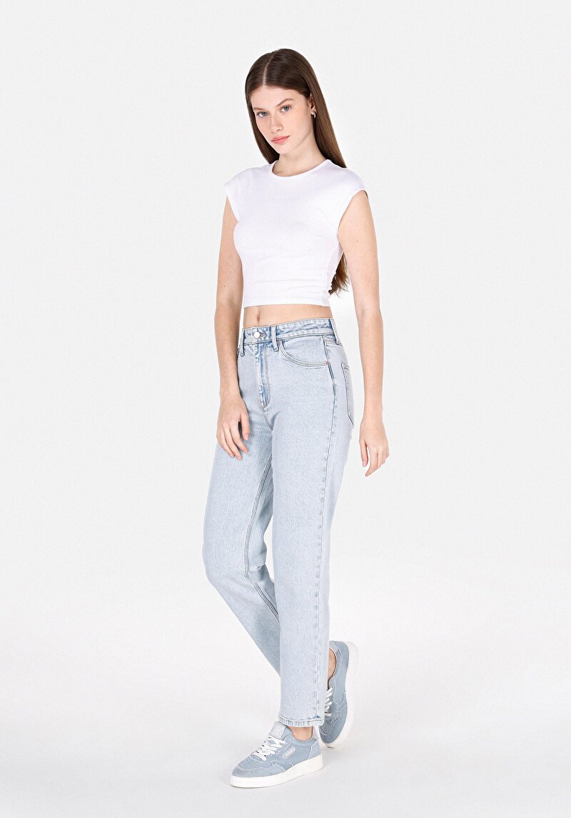 Зображення 884 Lauren Джинси Жіночі Блакитні Прямого Крою Cl1073820