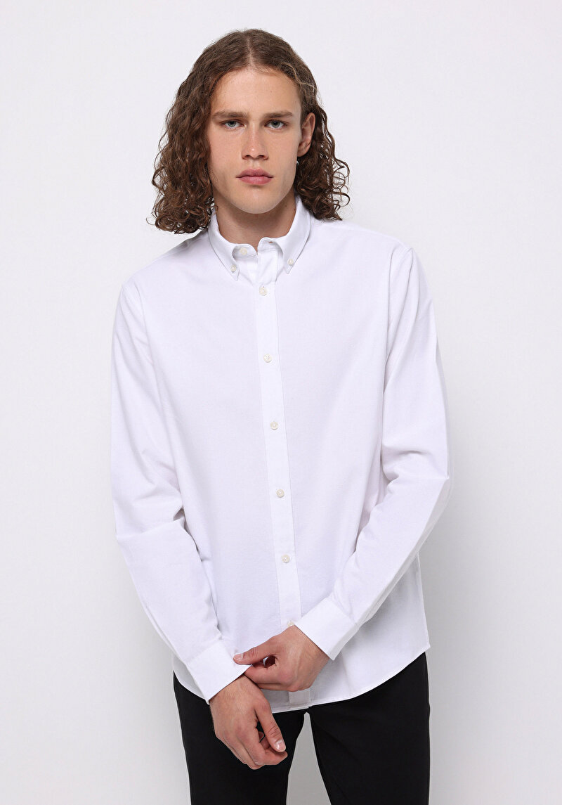 Зображення Сорочка З Довгим Рукавом Чоловіча Біла Cl1073845