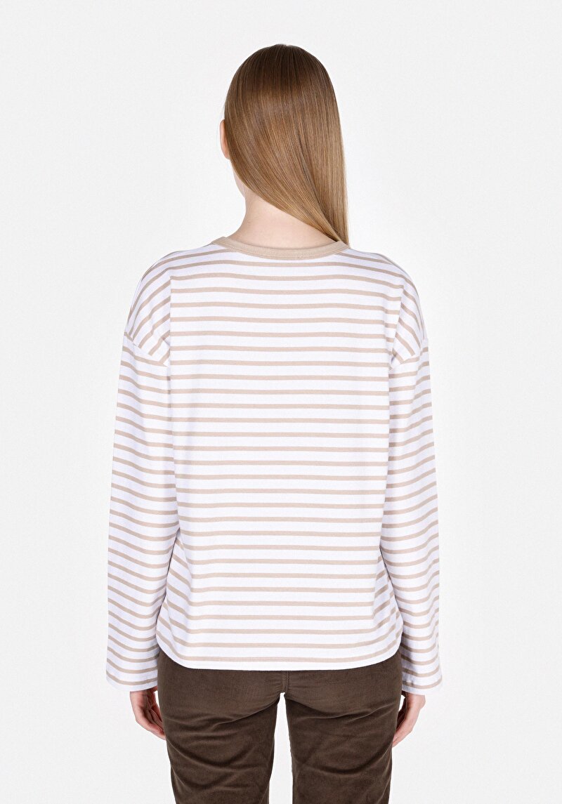 Показати інформацію про Футболка З Довгим Рукавом Жіноча Бежева  Cl1073949