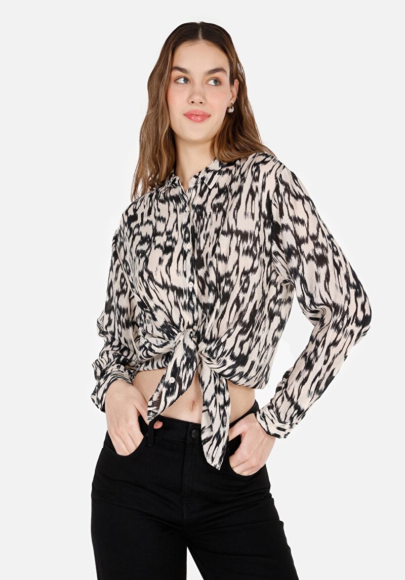 Зображення Сорочка З Довгим Рукавом Жіноча Бежева Cl1070882