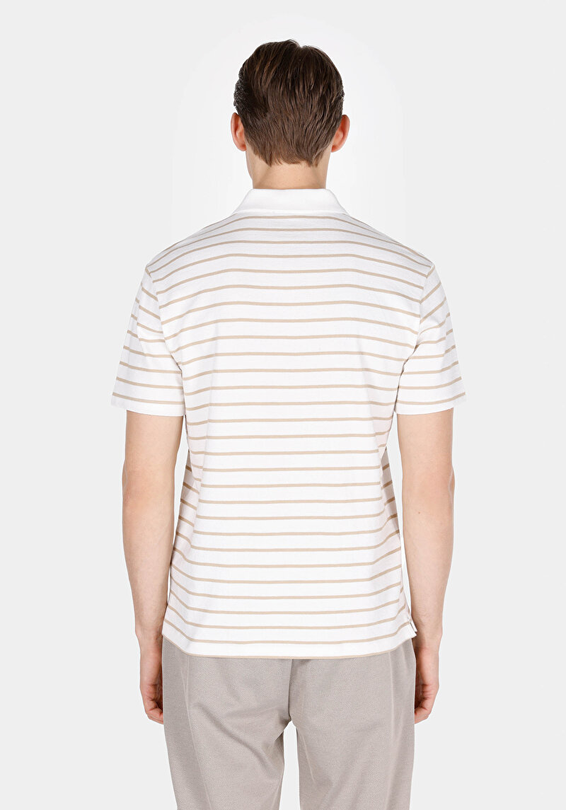 Показати інформацію про Поло З Коротким Рукавом Чоловіче Бежеве  Cl1074196