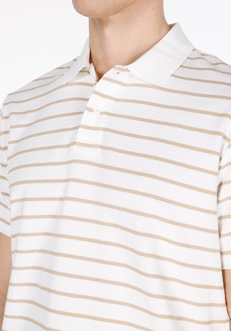 Показати інформацію про Поло З Коротким Рукавом Чоловіче Бежеве  Cl1074196