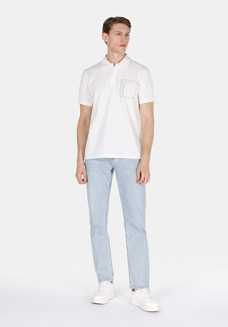 Показати інформацію про Поло З Коротким Рукавом Чоловіче Біле  Cl1073741