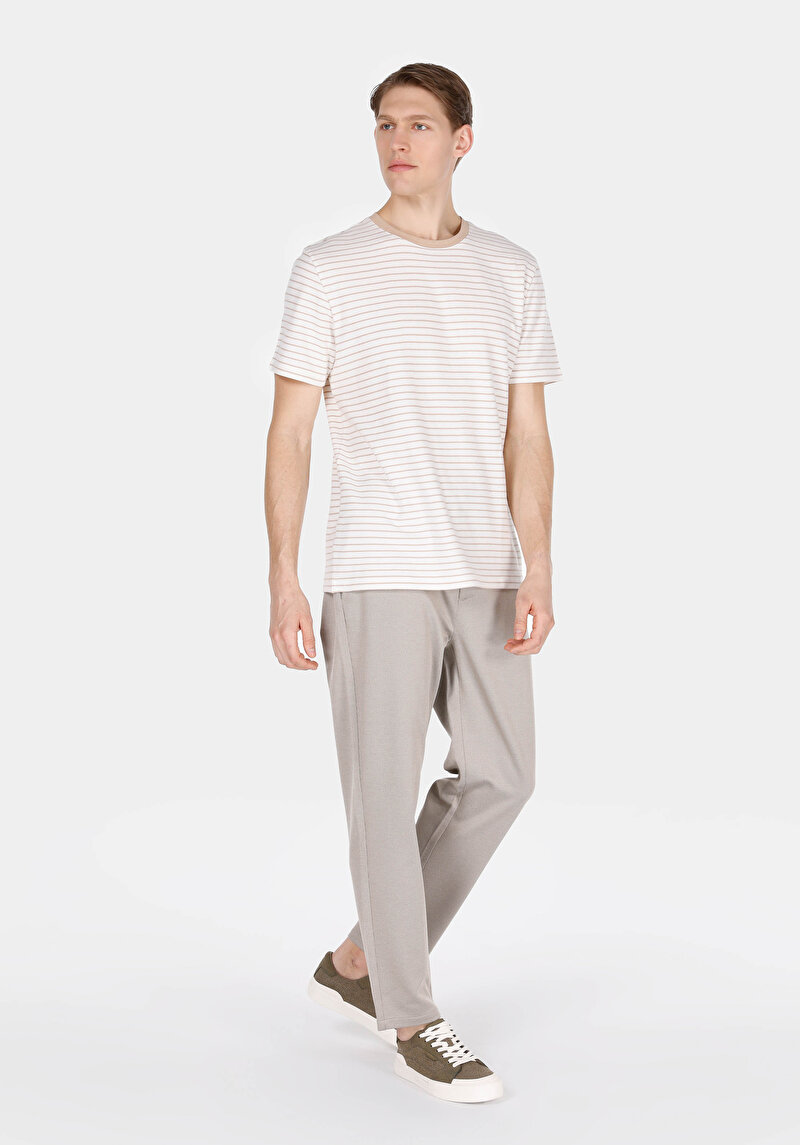 Показати інформацію про Футболка З Коротким Рукавом Чоловіча Бежева  Cl1074200