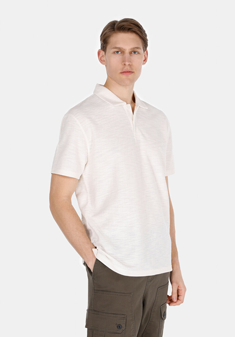 Зображення Поло З Коротким Рукавом Чоловіче Бежеве Cl1074042