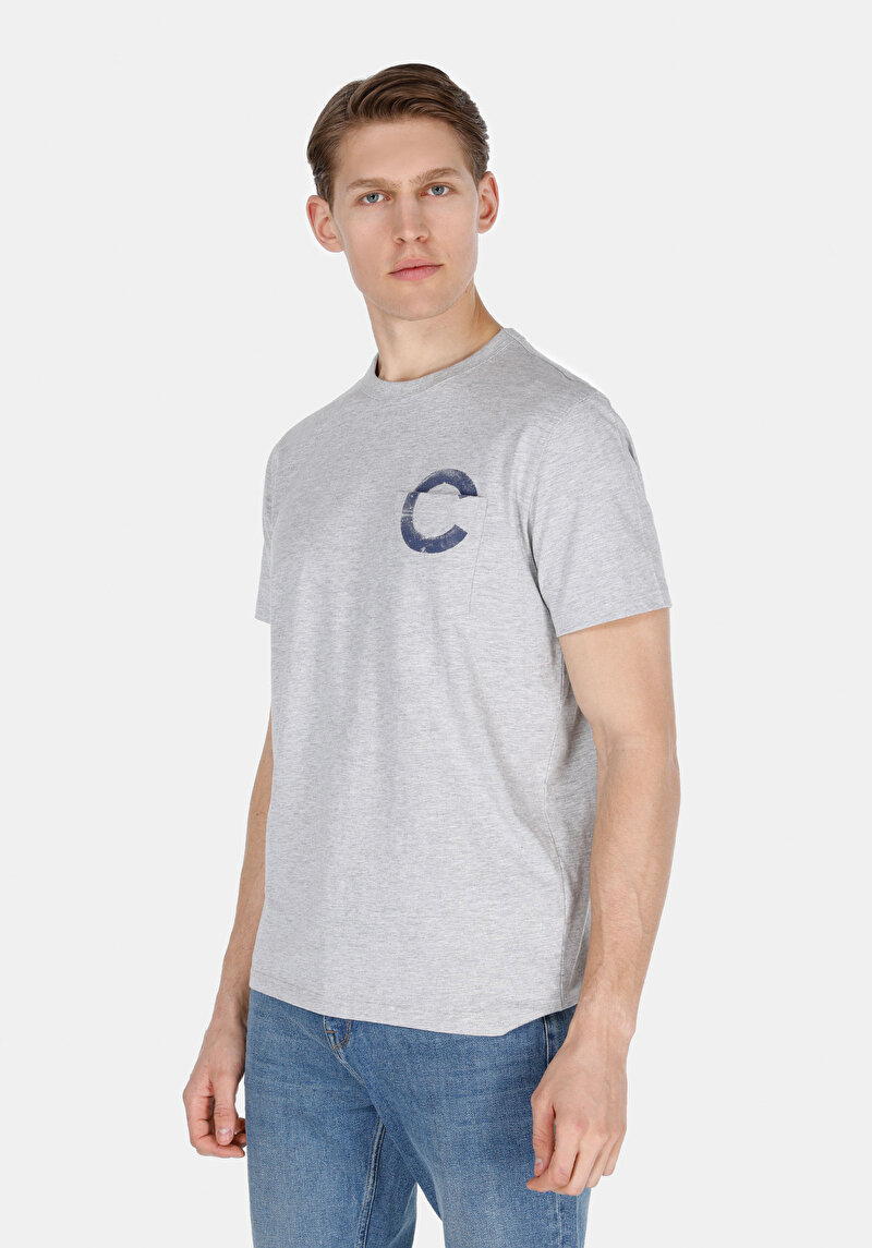 Зображення Футболка З Коротким Рукавом Чоловіча Сіра  Cl1074099