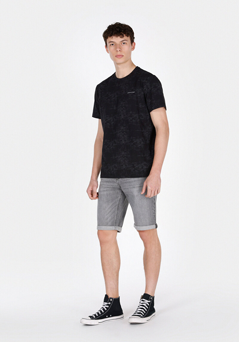 Показати інформацію про Футболка З Коротким Рукавом Чоловіча Чорна  Cl1074700