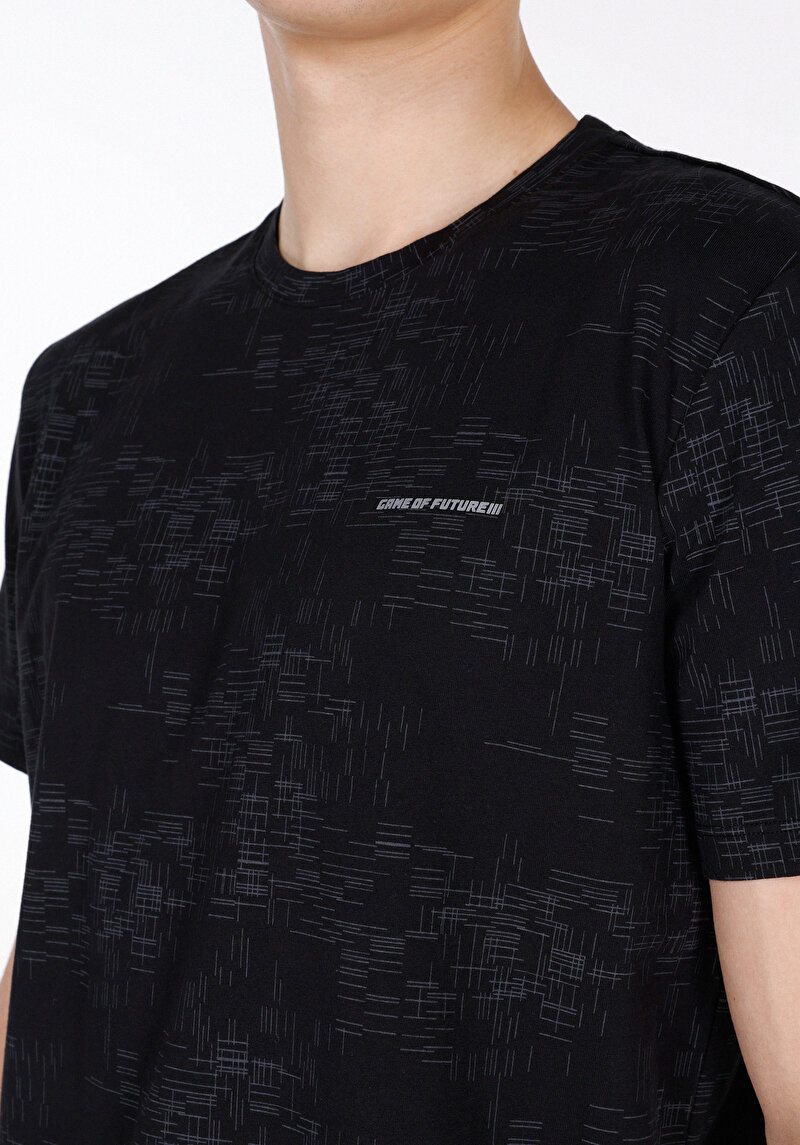 Показати інформацію про Футболка З Коротким Рукавом Чоловіча Чорна  Cl1074700