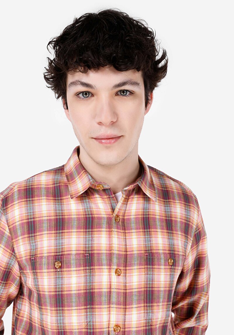 Зображення Сорочка З Довгим Рукавом Чоловіча Рожева Cl1067536