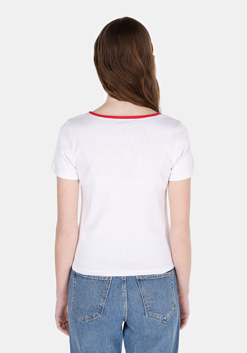 Показати інформацію про Футболка З Коротким Рукавом Жіноча Біла  Cl1073184