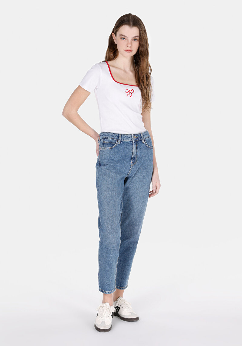 Показати інформацію про Футболка З Коротким Рукавом Жіноча Біла  Cl1073184