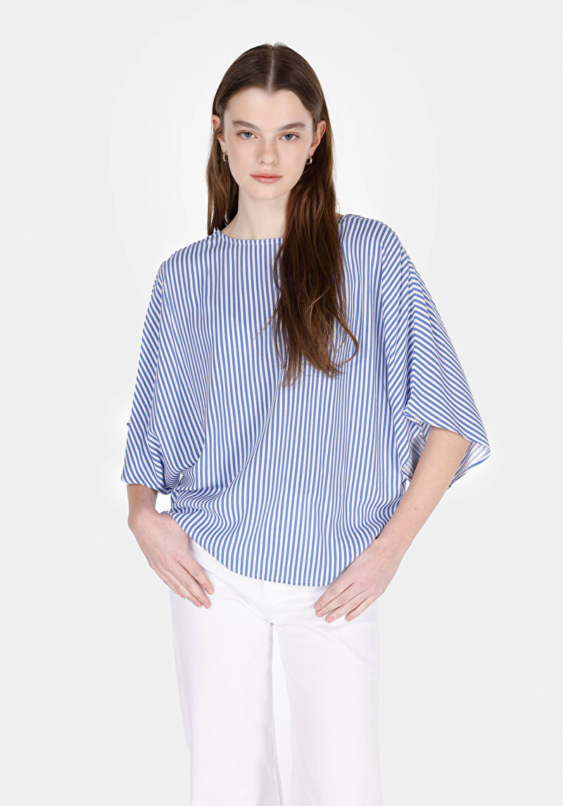 Зображення Сорочка З Коротким Рукавом Жіноча Блакитна  Cl1073330