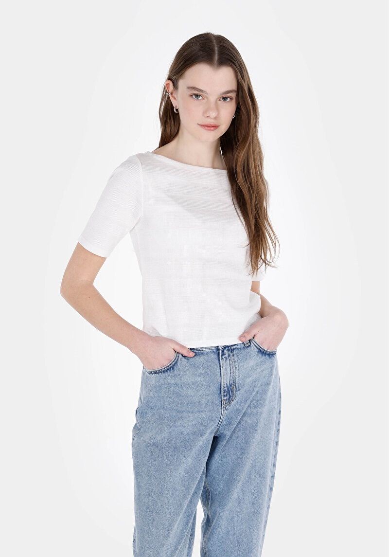 Зображення Блуза З Коротким Рукавом Жіночий Біла  Cl1073542