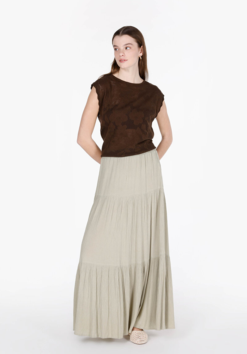 Показати інформацію про Светр Із Коротким Рукавом Жіночий Коричневий  Cl1074273