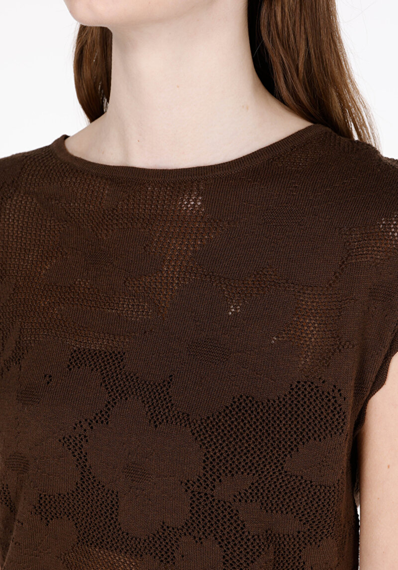 Показати інформацію про Светр Із Коротким Рукавом Жіночий Коричневий  Cl1074273